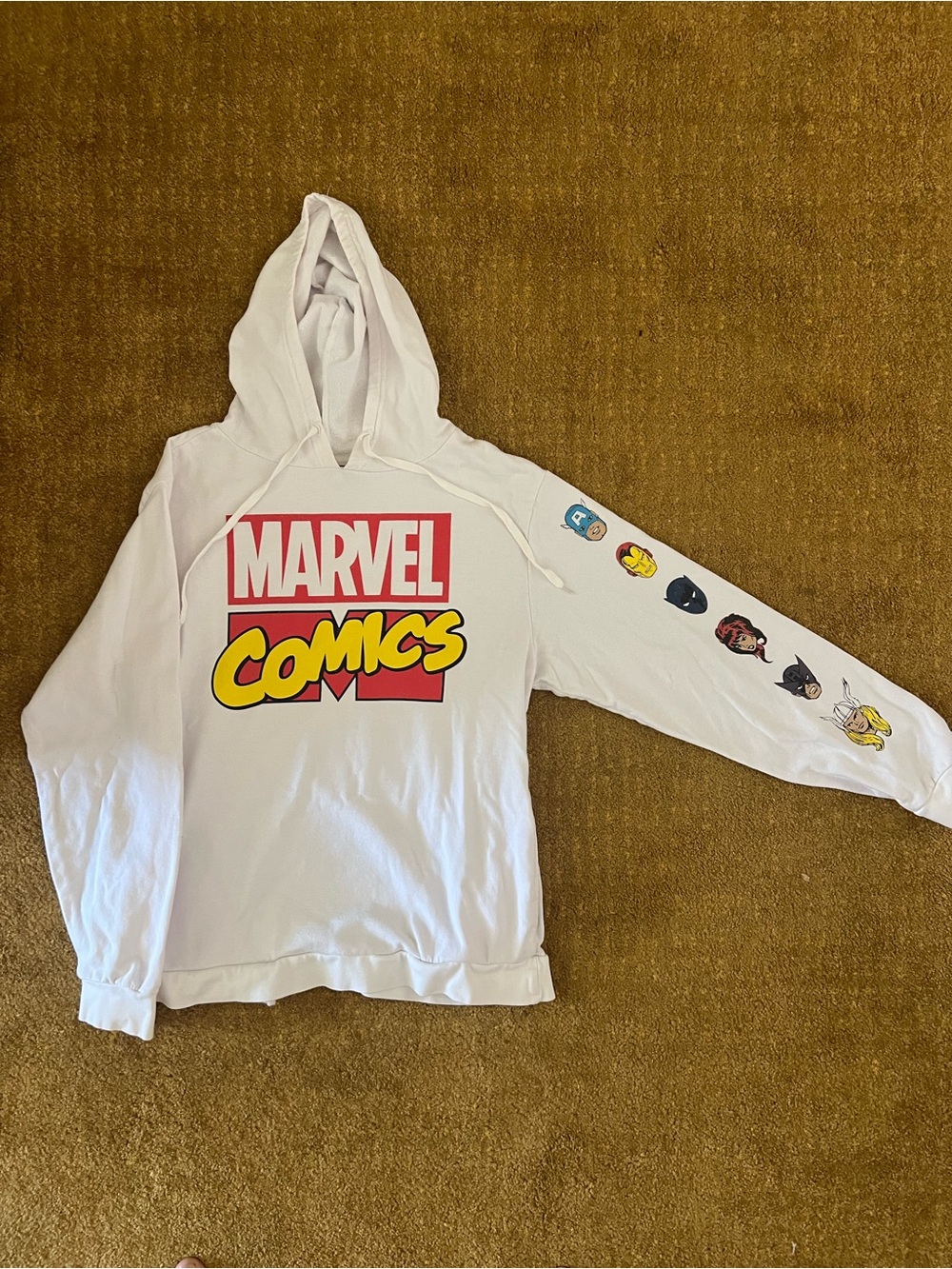 Vintage style Marvel Comics White
Graphic Sleeve-Print
Hoodie / Sweatshirt (S)